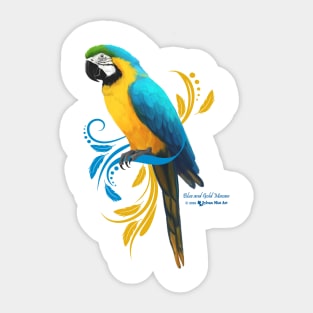 Blue and Gold Macaw Sticker